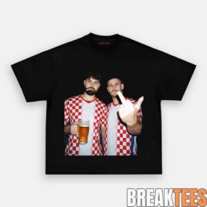 Croatia Drunk Era Black Tee
