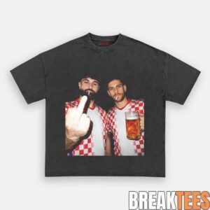 Croatia Football Duo Black TShirt 1