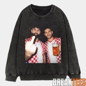 Croatia Football Duo Black TShirt 4
