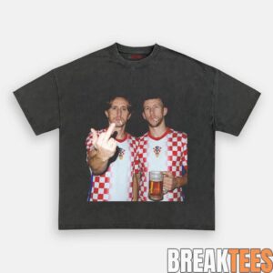 Croatia National Team Perisic Modric Drunk Tee 1