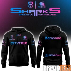 Cronulla Sharks Mens Las Vegas Warm Up Hoodie