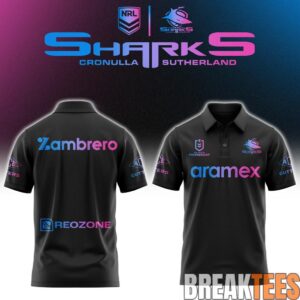 Cronulla Sharks Men’s Las Vegas Warm Up Polo Shirt