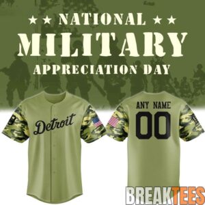 Detroit Tigers 2026 Military Appreciation Night Baseball Jersey