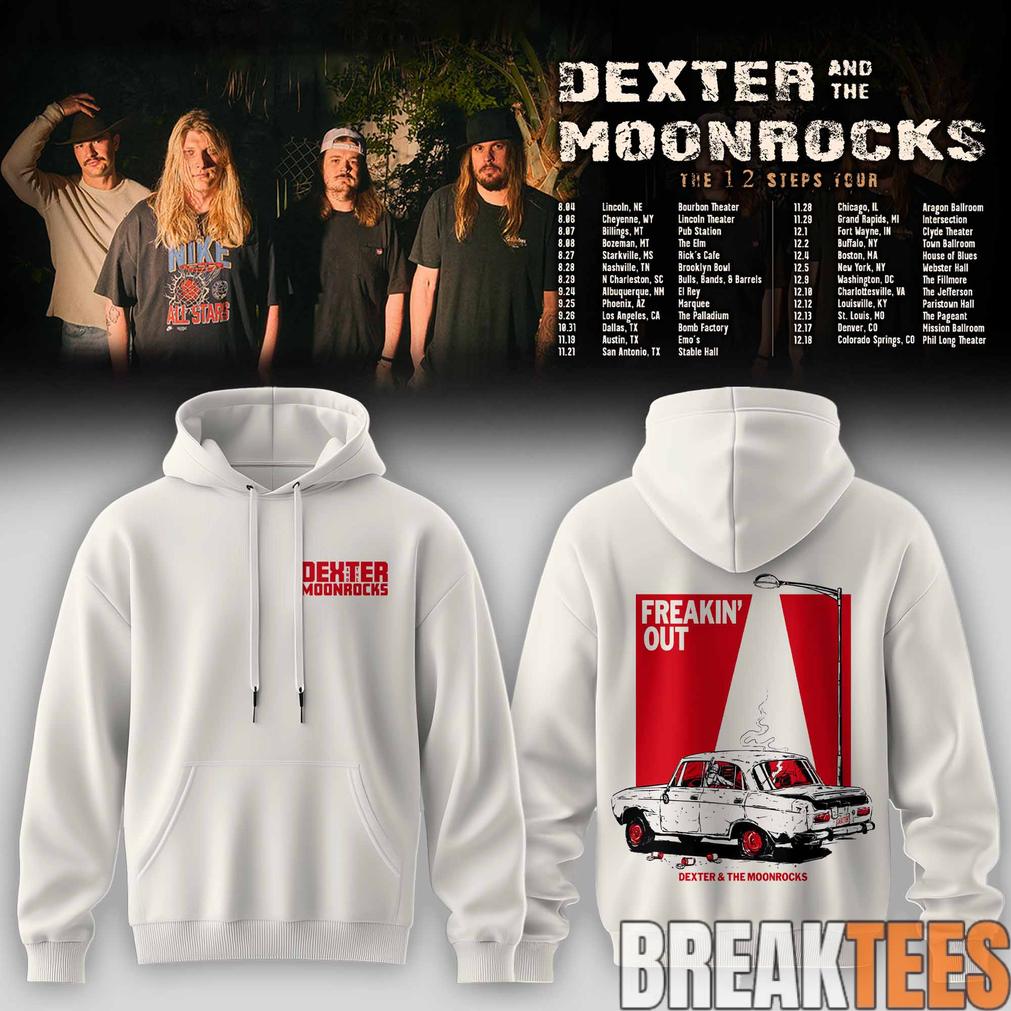 Dexter & The Moonrock – The 12 Step Tour 2026 Hoodie White Dexter & The Moonrock – The 12 Step Tour 2026 Hoodie White