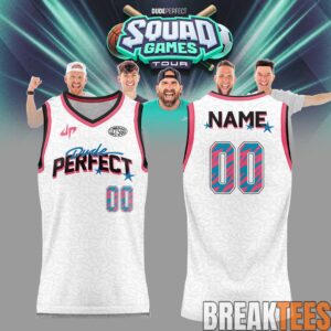 Dude Perfect Squad Game Tour 2026 Custom Basketball Jersey