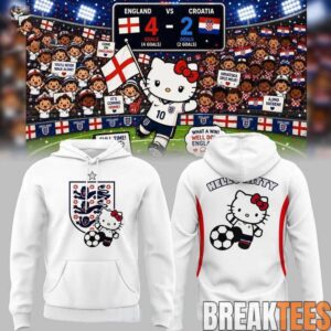 England Football 2026 World Cup Hello Kitty Night Hoodie