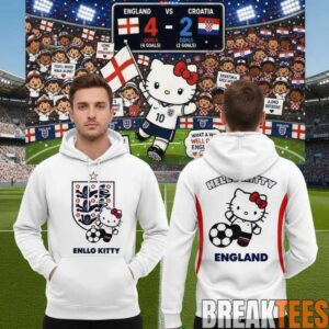 England Football 2026 World Cup Hello Kitty Night Hoodie 1