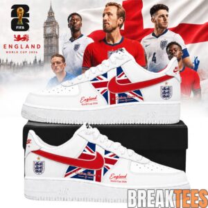 England Football Team x World Cup 2026 Custom Air Force 1 Shoes 2