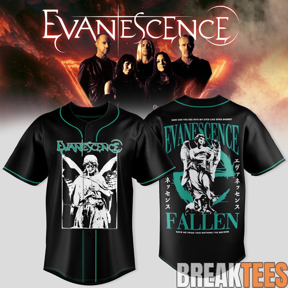 Evanescence 2026 World Tour Sanctuary Exclusive Baseball Jersey Evanescence 2026 World Tour Sanctuary Exclusive Baseball Jersey