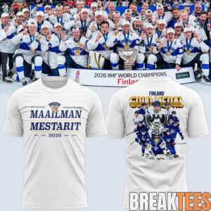 Finland 2026 IIHF World Champions Leijonat Maailmanmestarit 2026 Shirt