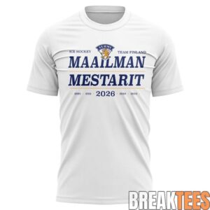 Finland 2026 IIHF World Champions Leijonat Maailmanmestarit 2026 Shirt 1
