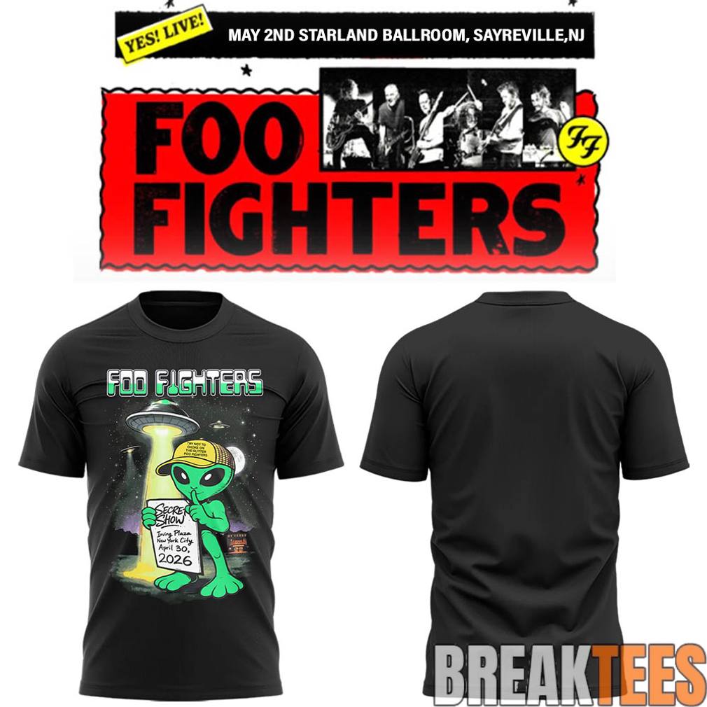 Foo Fighters Secret NJ Show Shirt Foo Fighters Secret NJ Show Shirt