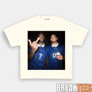 France National Team Dembele x Saliba Drunk Smoke Tee 3