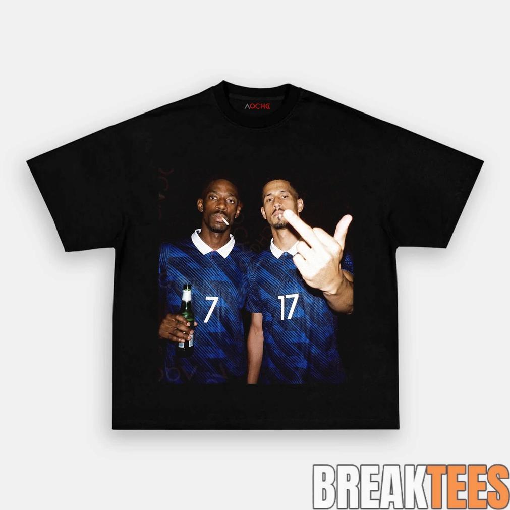 France National Team Dembele x Saliba Drunk Tee France National Team Dembele x Saliba Drunk Tee