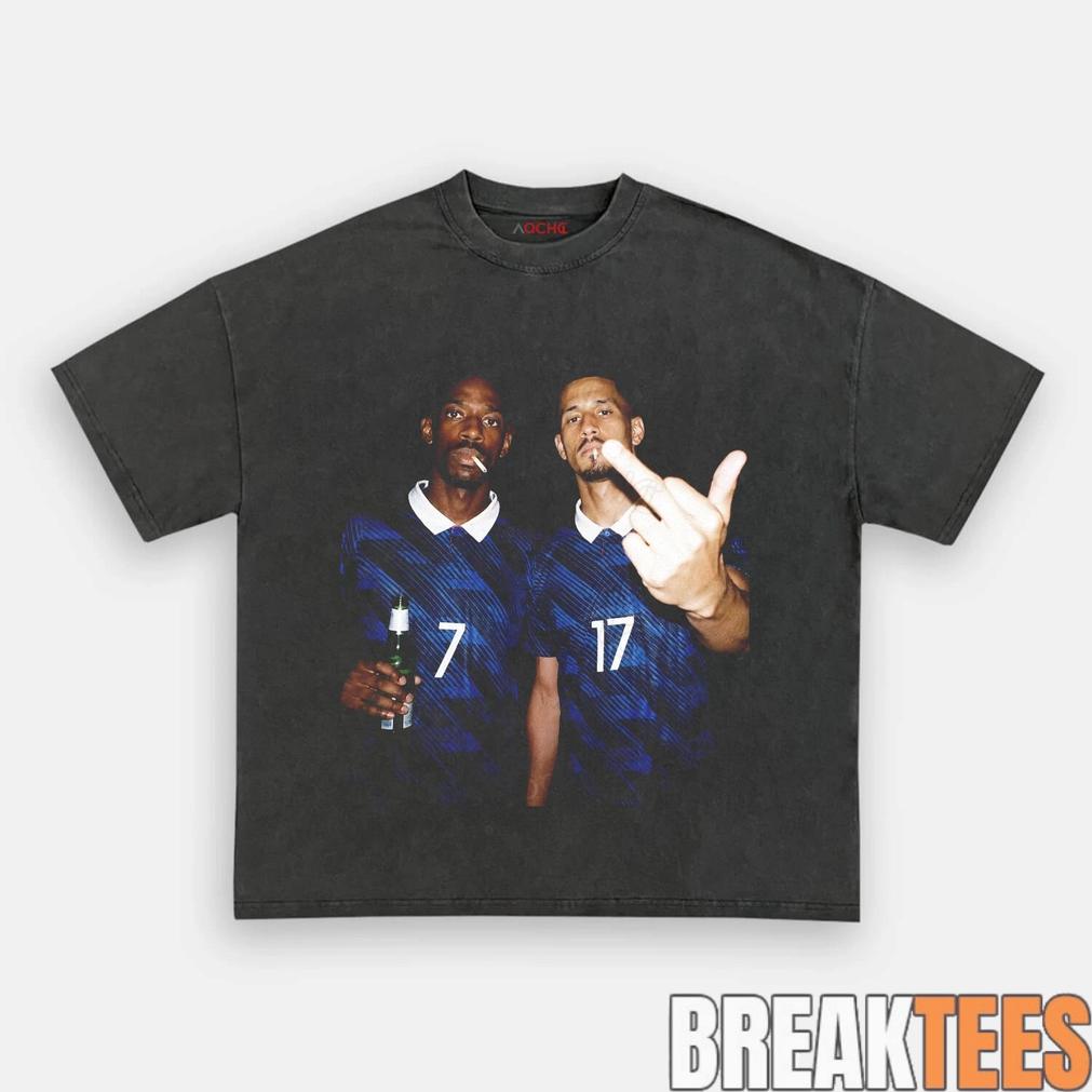 France National Team Dembele x Saliba Drunk Tee France National Team Dembele x Saliba Drunk Tee