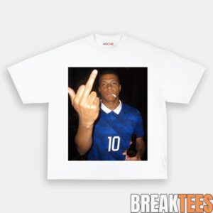 France National Team Mbapp Drunk Middle Finger Tee 5