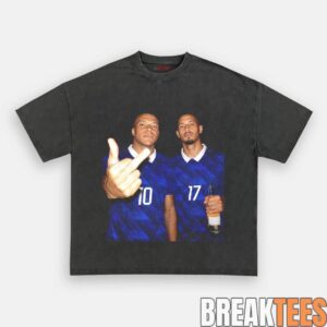 France National Team Mbapp x Saliba Drunk Smoke Tee 1