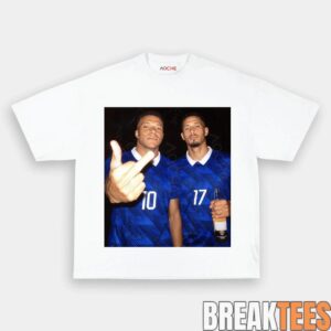 France National Team Mbapp x Saliba Drunk Smoke Tee 2