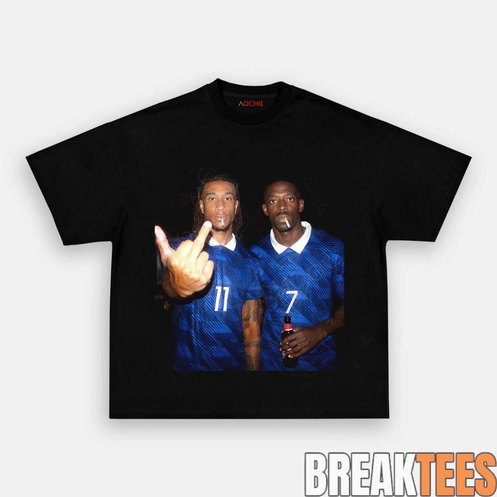 France National Team Olise x Dembele Drunk Smoke Tee France National Team Olise x Dembele Drunk Smoke Tee