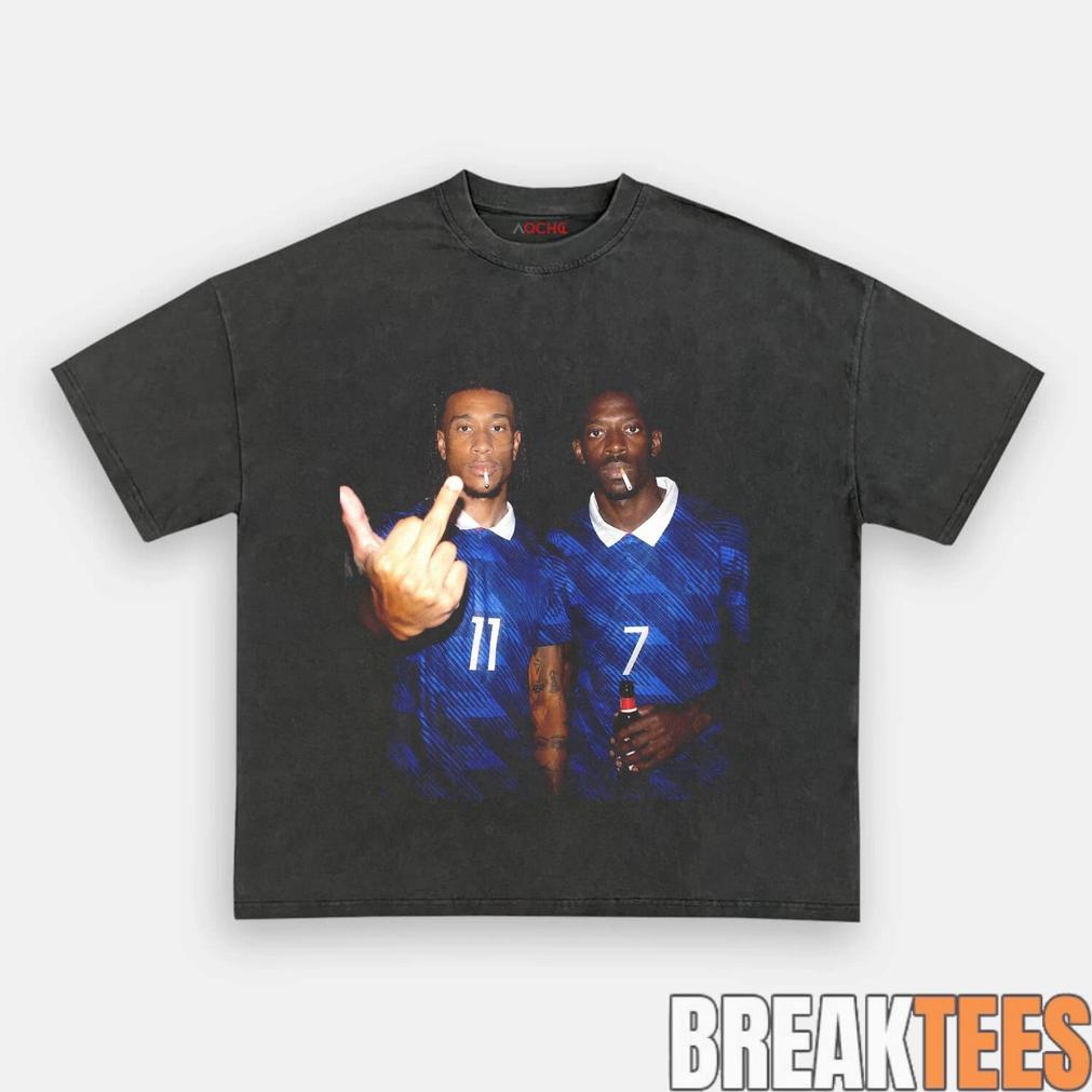 France National Team Olise x Dembele Drunk Smoke Tee France National Team Olise x Dembele Drunk Smoke Tee