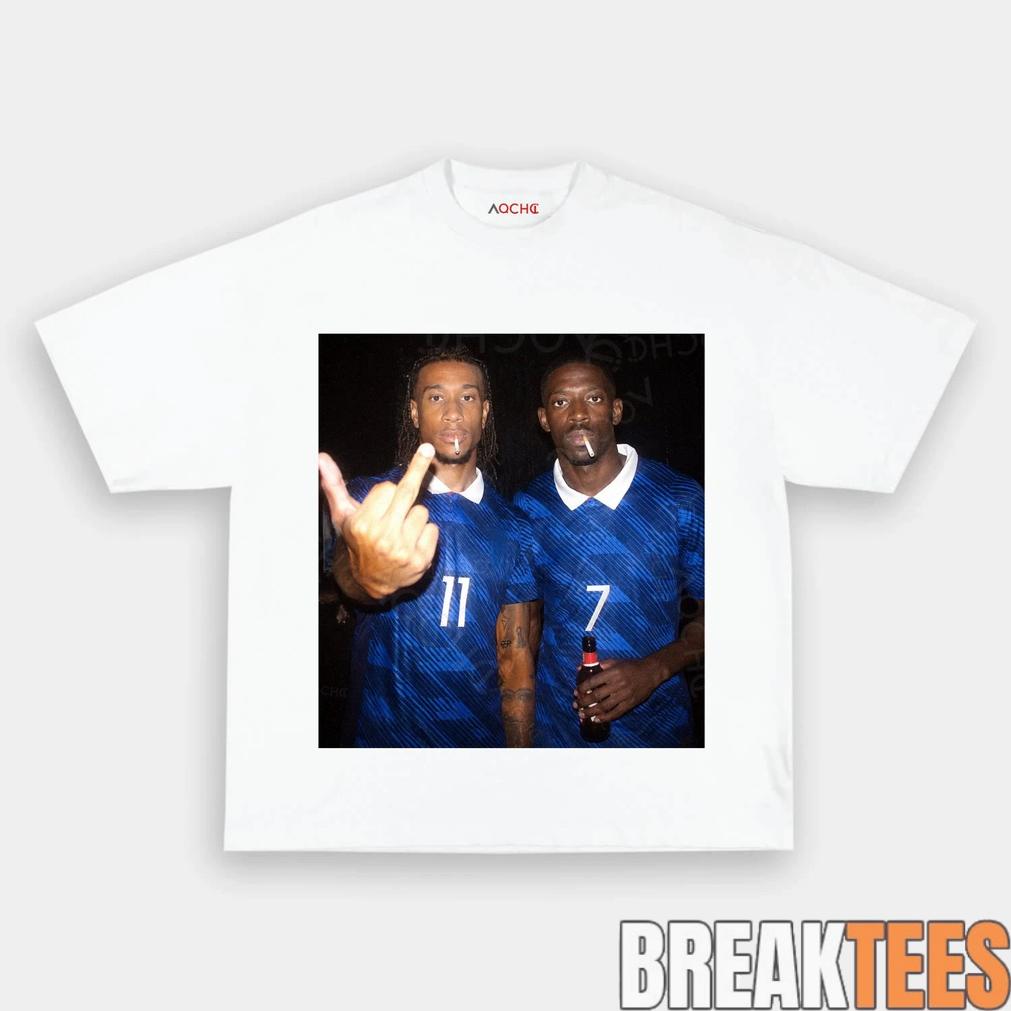 France National Team Olise x Dembele Drunk Smoke Tee France National Team Olise x Dembele Drunk Smoke Tee