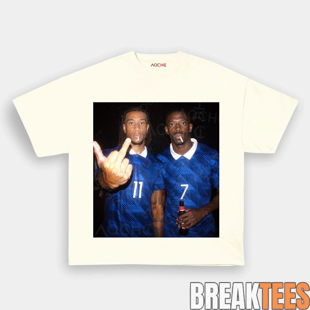 France National Team Olise x Dembele Drunk Smoke Tee France National Team Olise x Dembele Drunk Smoke Tee