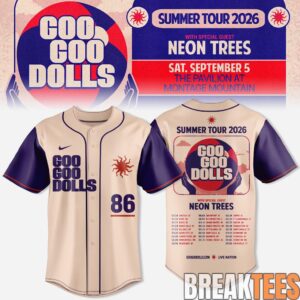 Goo Goo Dolls Summer 2026 Tour Limited Baseball Jersey