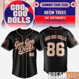 Goo Goo Dolls Summer 2026 Tour Limited Baseball Jersey 1