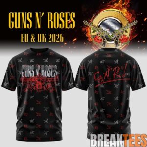 Guns N’ Roses World Tour 2026 Black T-Shirt