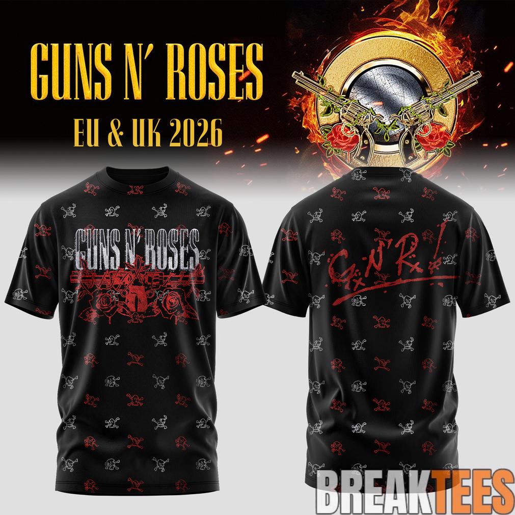 Guns N’ Roses World Tour 2026 Black T-Shirt Guns N’ Roses World Tour 2026 Black T-Shirt
