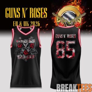 Guns N’ Roses World Tour 2026 Exclusive Basketball Jersey