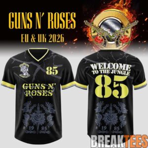 Guns N’ Roses World Tour 2026 Exclusive Football Jersey
