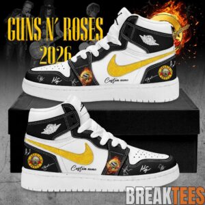 Guns N’ Roses World Tour 2026 Signature Custom AJ1 Shoes 1