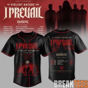 I PREVAIL The Violent Nature Tour Baseball Jersey 3 I PREVAIL The Violent Nature Tour Baseball Jersey 3