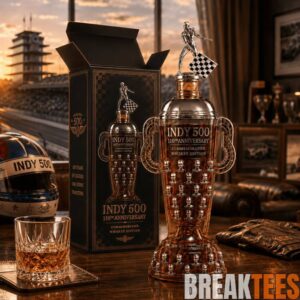 Indy 500 110th Anniversary Borg-Warner Trophy Whiskey Bottle 1