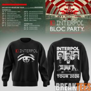 Interpol X Bloc Party – UK & EU Tour 2026 Sweatshirt 1