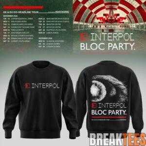 Interpol X Bloc Party – UK & EU Tour 2026 Sweatshirt 2