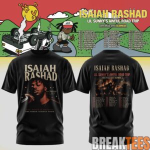 Isaiah Rashad Lil Sunny's Awful Road Trip Tour Edition T-Shirt 3 Isaiah Rashad Lil Sunny's Awful Road Trip Tour Edition T-Shirt 3