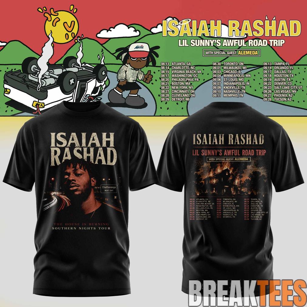 Isaiah Rashad Lil Sunny’s Awful Road Trip Tour Edition T-Shirt Isaiah Rashad Lil Sunny’s Awful Road Trip Tour Edition T-Shirt