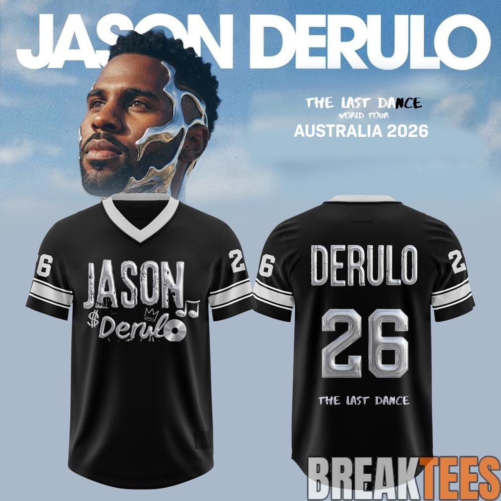 Jason Derulo The Last Dance World Tour 2026 AUS & NZ Football Jersey Jason Derulo The Last Dance World Tour 2026 AUS & NZ Football Jersey