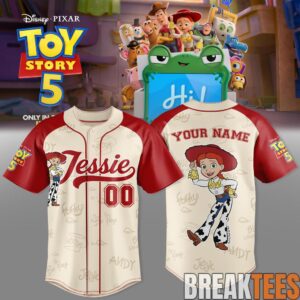 Jessie Custom Baseball Jersey – Toy Story 5 Edition