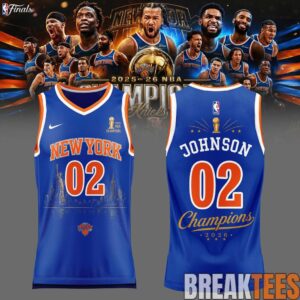 Johnson Champions New York Knicks NBA 2026 Jersey