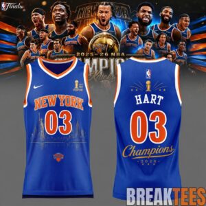 Josh Hart New York Knicks Champions NBA 2026 Jersey