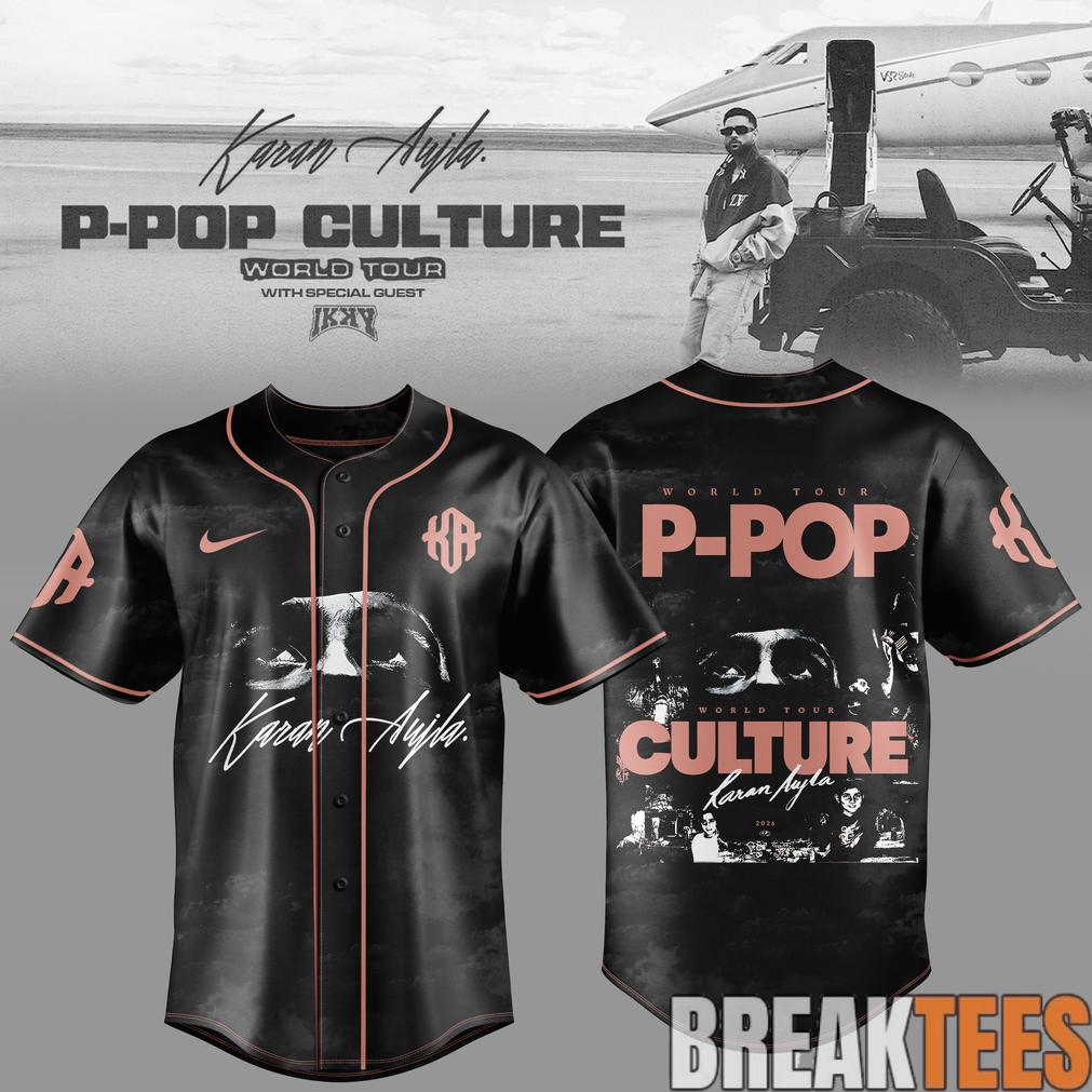 Karan Aujla P-Pop Culture World Tour Baseball Jersey Karan Aujla P-Pop Culture World Tour Baseball Jersey
