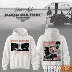 Karan Aujla P-Pop Culture World Tour Signature White Hoodie 1
