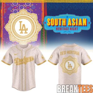 LA Dodgers Desi Heritage Night 2026 Baseball Jersey