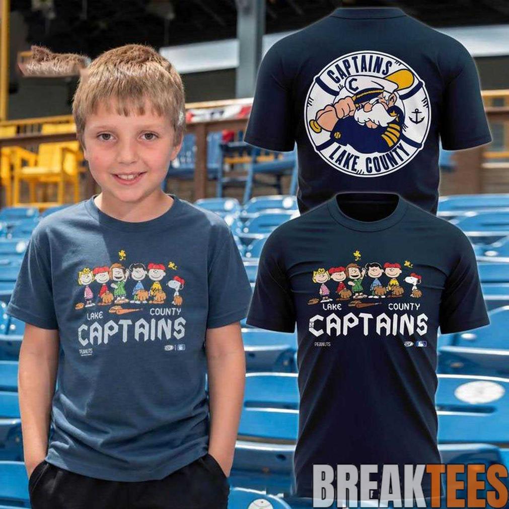 Lake County Captains 2026 Peanuts Game Day Celebration Shirt Lake County Captains 2026 Peanuts Game Day Celebration Shirt
