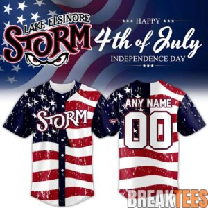 Lake Elsinore Storm 4th of July Custom Jersey