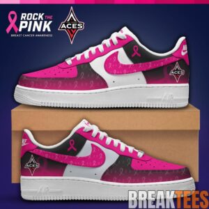 Las Vegas Aces x Rock The Pink Air Force 1 Custom For Fans