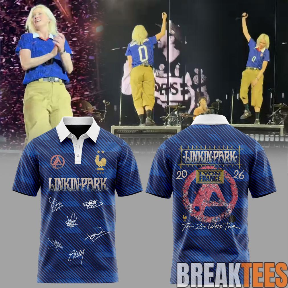 Linkin Park x From Zero World Tour 2026 Vive la FRANCE Polo Linkin Park x From Zero World Tour 2026 Vive la FRANCE Polo